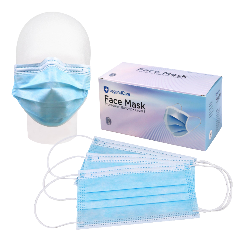 Mascarilla Quirúrgica Con Elástico Level 1 C Caja X 50 Unidades LegendCare